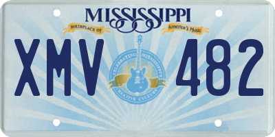MS license plate XMV482