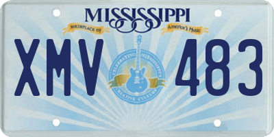 MS license plate XMV483