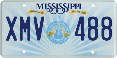 MS license plate XMV488