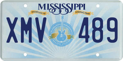 MS license plate XMV489