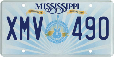 MS license plate XMV490