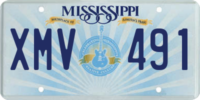 MS license plate XMV491