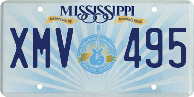 MS license plate XMV495