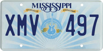 MS license plate XMV497