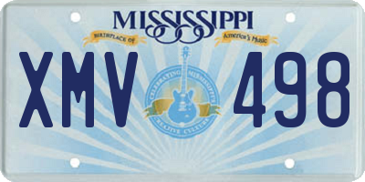 MS license plate XMV498