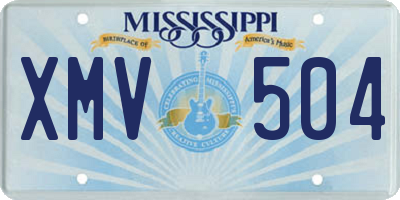 MS license plate XMV504