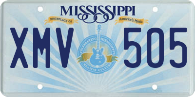 MS license plate XMV505