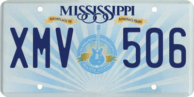 MS license plate XMV506