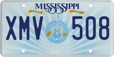 MS license plate XMV508