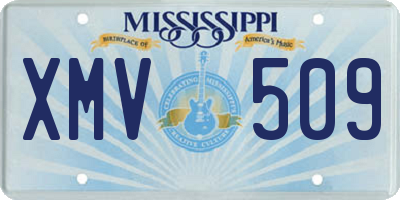 MS license plate XMV509