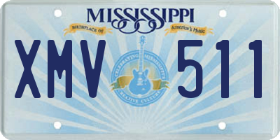 MS license plate XMV511