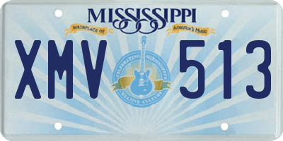 MS license plate XMV513