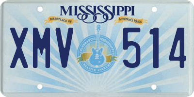 MS license plate XMV514
