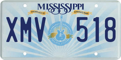 MS license plate XMV518