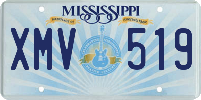 MS license plate XMV519