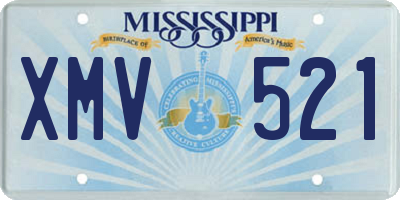 MS license plate XMV521