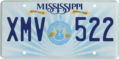 MS license plate XMV522