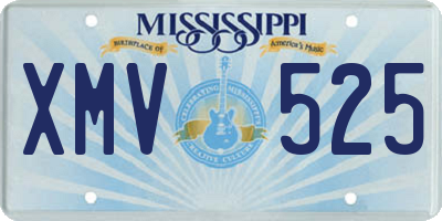 MS license plate XMV525