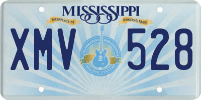 MS license plate XMV528
