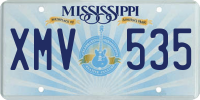 MS license plate XMV535