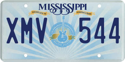 MS license plate XMV544