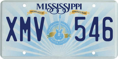 MS license plate XMV546