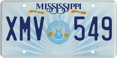 MS license plate XMV549