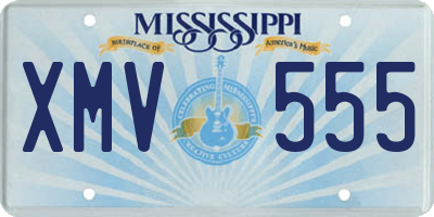MS license plate XMV555