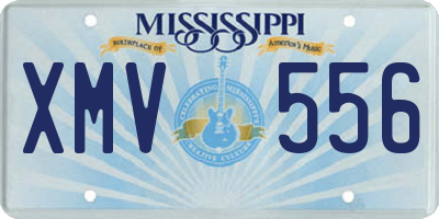 MS license plate XMV556