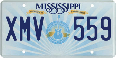 MS license plate XMV559