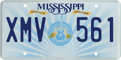 MS license plate XMV561