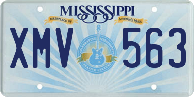 MS license plate XMV563