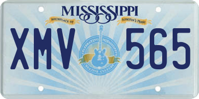 MS license plate XMV565