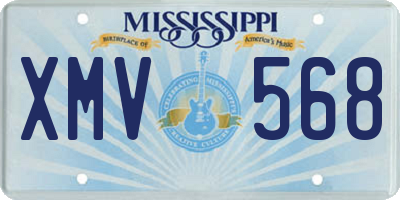 MS license plate XMV568