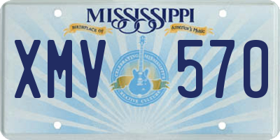 MS license plate XMV570