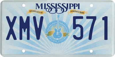 MS license plate XMV571