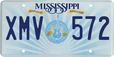 MS license plate XMV572