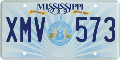 MS license plate XMV573