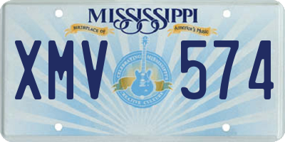 MS license plate XMV574
