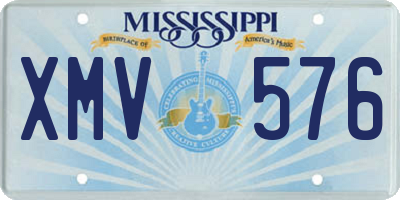MS license plate XMV576