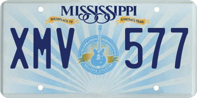 MS license plate XMV577