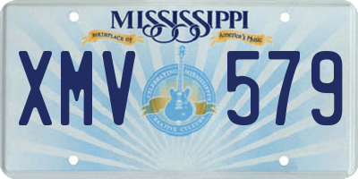 MS license plate XMV579