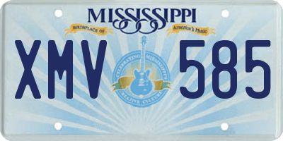 MS license plate XMV585