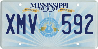 MS license plate XMV592