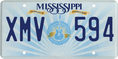 MS license plate XMV594