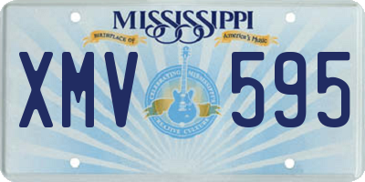 MS license plate XMV595