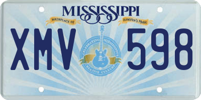 MS license plate XMV598