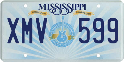 MS license plate XMV599