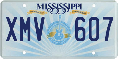 MS license plate XMV607