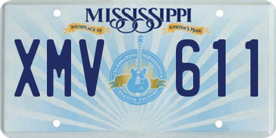 MS license plate XMV611